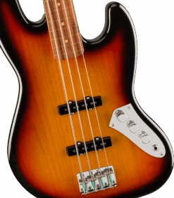 Fender Jaco Pastorius Jazz Bass, Fretless, Pau Ferro Fingerboard, 3-Color Sunburst -Guitar Store 0196208800 fen ins fbd 1 nr
