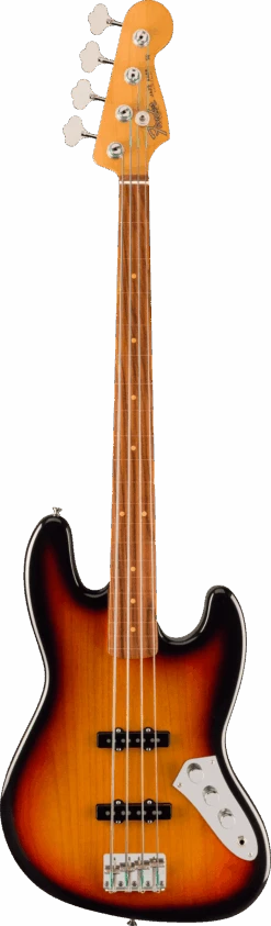 Fender Jaco Pastorius Jazz Bass, Fretless, Pau Ferro Fingerboard, 3-Color Sunburst