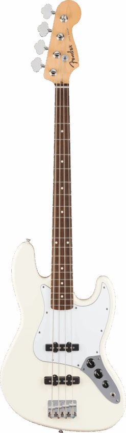 Fender Standard Jazz Bass, Laurel Fingerboard, White Pickguard, Olympic White