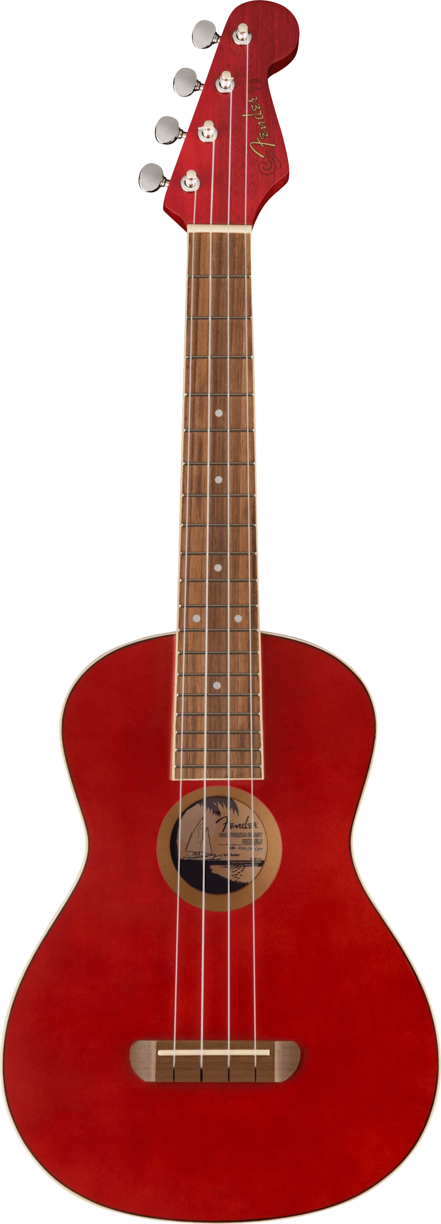 Fender Avalon Tenor Ukulele, Walnut Fingerboard, Cherry 1 Fender Avalon Tenor Ukulele, Walnut Fingerboard, Cherry