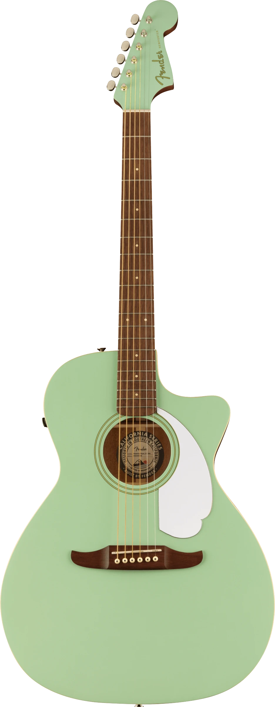 Fender Newporter Player Acoustic Guitar, Surf Green 1 Fender Newporter Player Acoustic Guitar, Surf Green