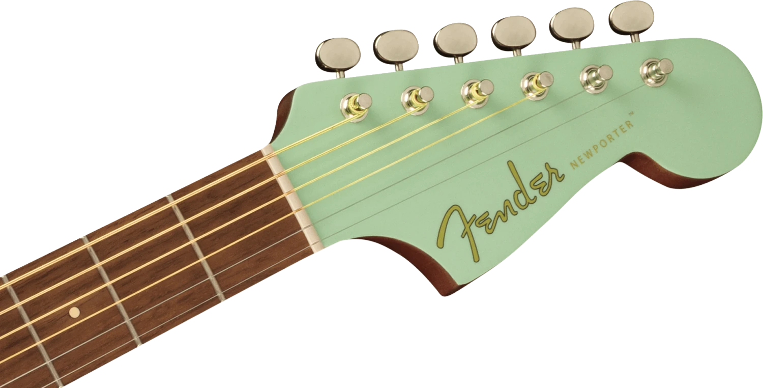 Fender Newporter Player Acoustic Guitar, Surf Green 3 Fender Newporter Player Acoustic Guitar, Surf Green - Image 3