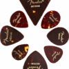 Fender Picks Pack - All Shapes, Celluloid Medley, Tortoise Shell, Medium, (8 Pack)