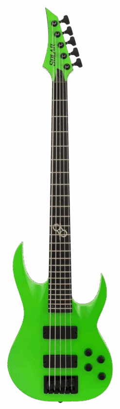 Solar AB2.5GN 5-String Electric Bass Guitar - Green Neon Matte