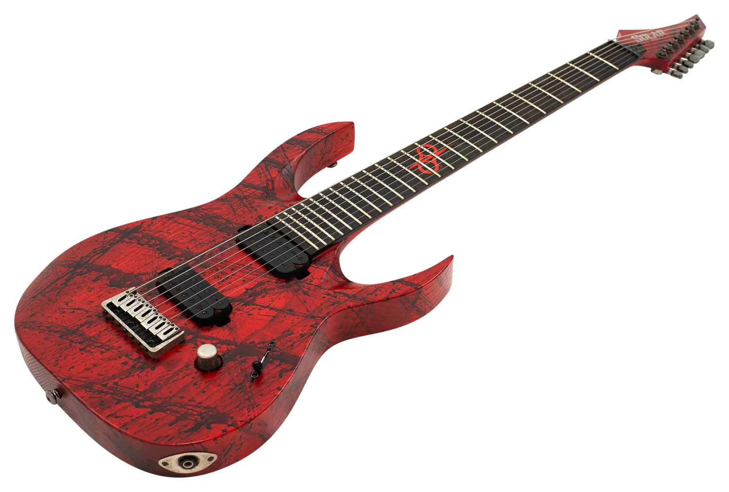 Solar A2.7Canibalismo+ Electric Guitar - Blood Red Open Pore W/Blood Red Splatter - 7 STRING 3 Solar A2.7Canibalismo+ Electric Guitar - Blood Red Open Pore W/Blood Red Splatter - 7 STRING - Image 3