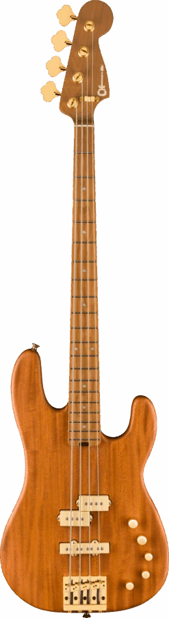 Charvel Pro-Mod San Dimas Bass PJ IV MAH, Caramelized Maple Fingerboard, Natural Mahogany