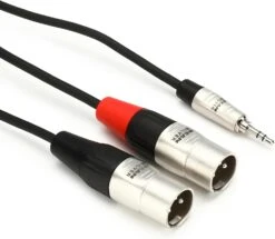 Hosa HMX006Y Pro Stereo Breakout, REAN 3.5 Mm TRS To Dual XLR3M 6ft
