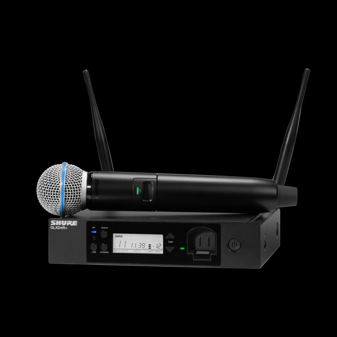 Shure GLX-D+ Dual Band Digital Wireless Handheld Beta 58A Microphone 1 Shure GLX-D+ Dual Band Digital Wireless Handheld Beta 58A Microphone