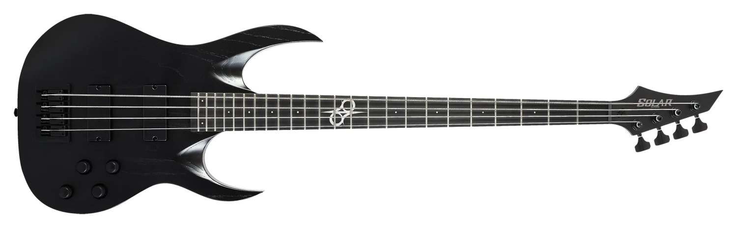 Solar AB2.4BOP SK 4-String Electric Bass - Black Open Pore Matte 2 Solar AB2.4BOP SK 4-String Electric Bass - Black Open Pore Matte - Image 2