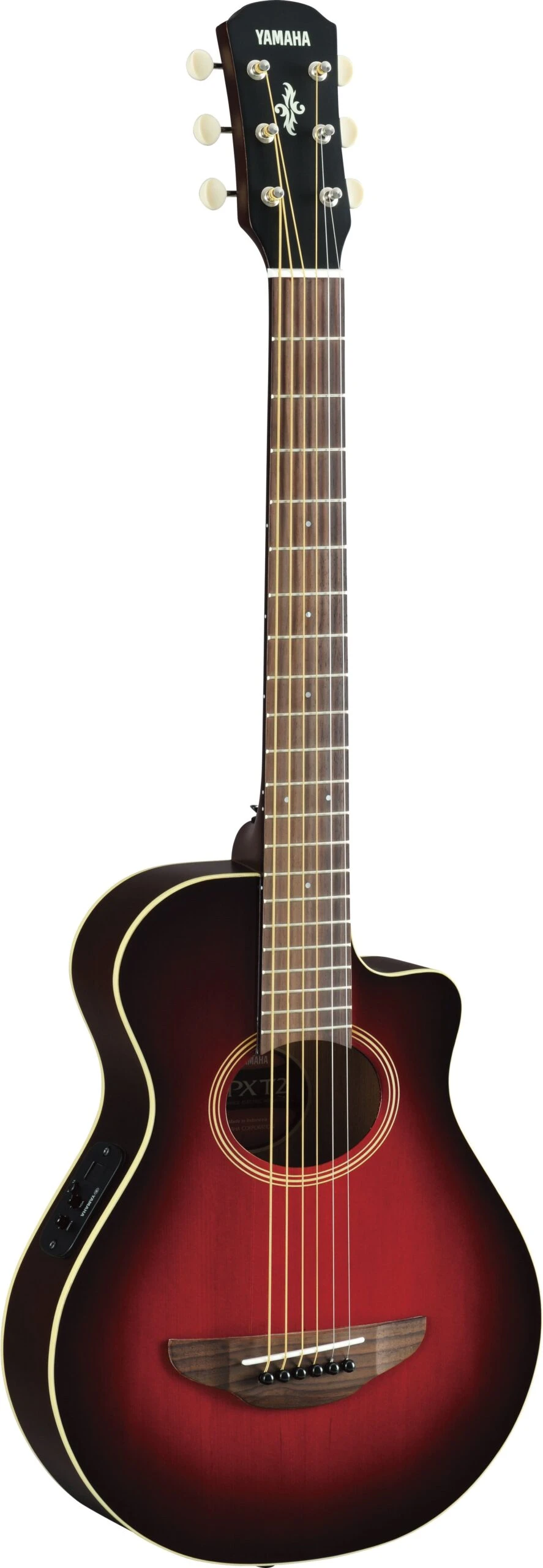Yamaha APXT2 Dark Red Burst - 3/4 Size Small Electric-Acoustic Guitar With A Spruce Top And On-board Preamp, Pickup And Tuner 1 Yamaha APXT2 Dark Red Burst - 3/4 Size Small Electric-Acoustic Guitar With A Spruce Top And On-board Preamp, Pickup And Tuner