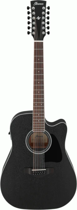 IBANEZ AW8412CE BK 12-String Weathered Black Open Pore