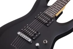 Schecter Left Hand Satin Black SCH433 11 Schecter Left Hand Satin Black SCH433 -Guitar Store C 6DeluxeLH.04