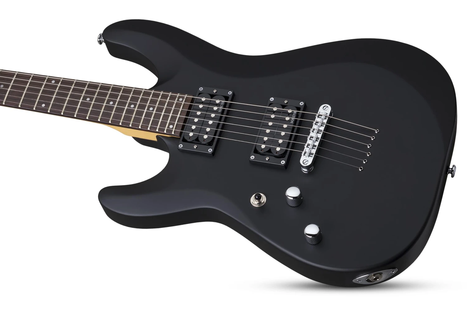 Schecter Left Hand Satin Black SCH433 4 Schecter Left Hand Satin Black SCH433 - Image 4
