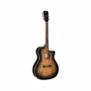 Cort GA-QF TBB Grand Regal Series Acoustic Guitar In Transparent Black Burst