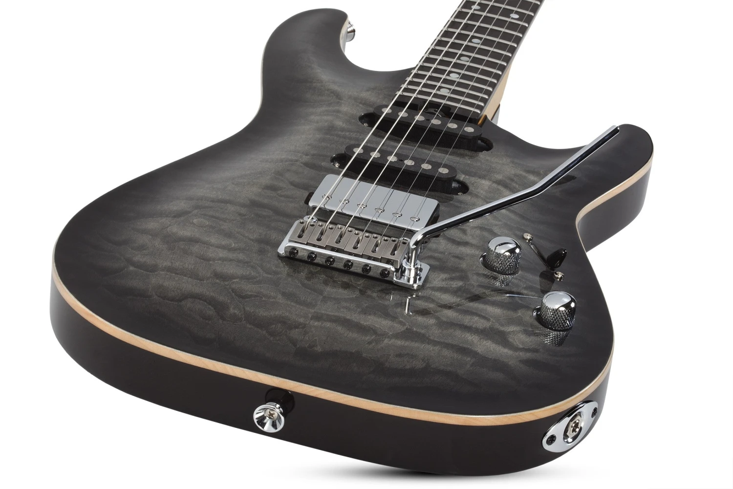 Schecter California Classic - Charcoal Burst (Made In Japan W/ Hard Case) 4 Schecter California Classic - Charcoal Burst (Made In Japan W/ Hard Case) - Image 4