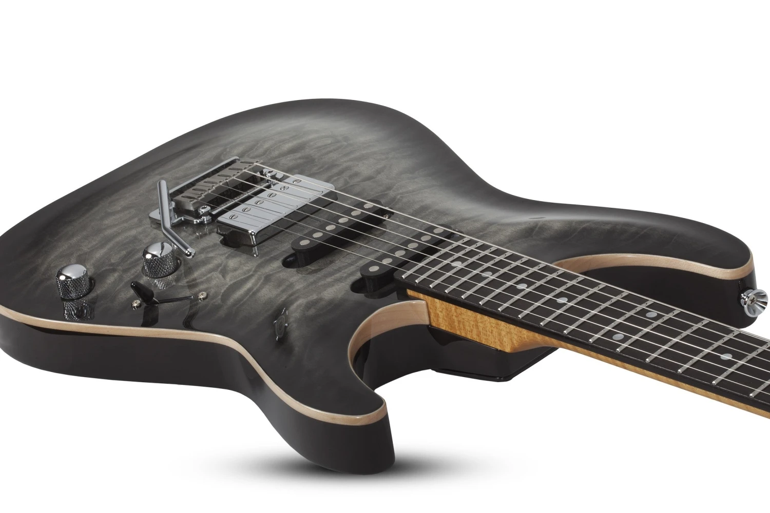 Schecter California Classic - Charcoal Burst (Made In Japan W/ Hard Case) 3 Schecter California Classic - Charcoal Burst (Made In Japan W/ Hard Case) - Image 3