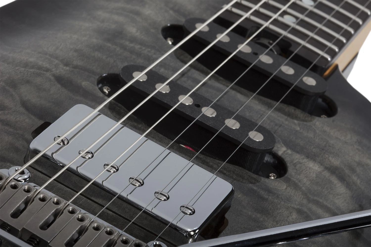 Schecter California Classic - Charcoal Burst (Made In Japan W/ Hard Case) 5 Schecter California Classic - Charcoal Burst (Made In Japan W/ Hard Case) - Image 5