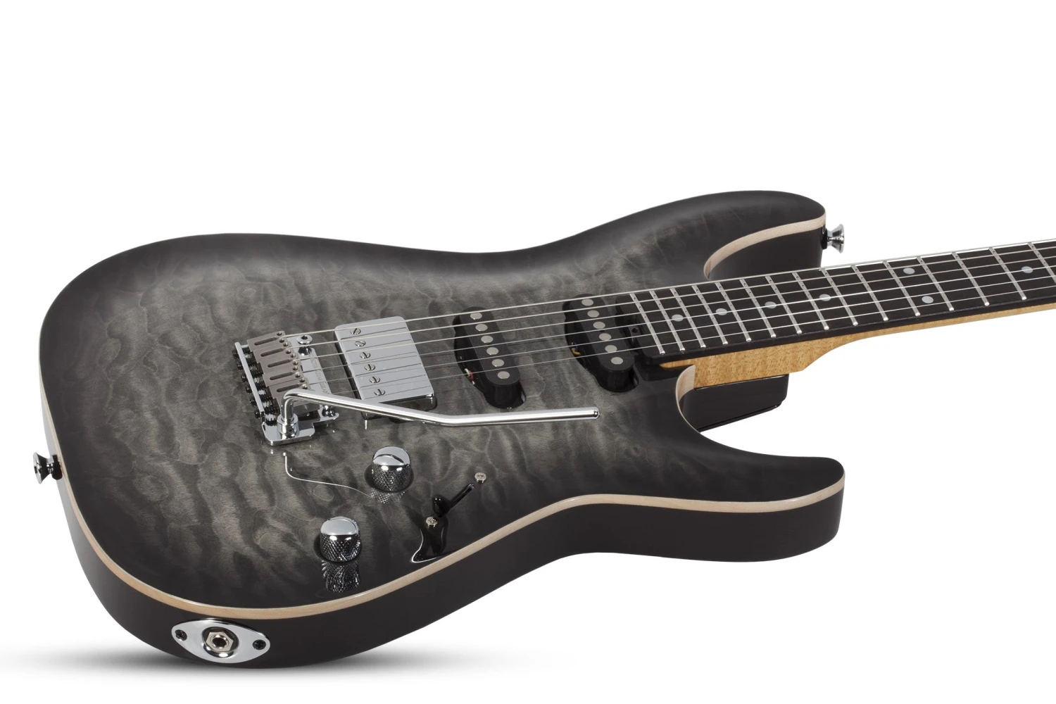Schecter California Classic - Charcoal Burst (Made In Japan W/ Hard Case) 2 Schecter California Classic - Charcoal Burst (Made In Japan W/ Hard Case) - Image 2