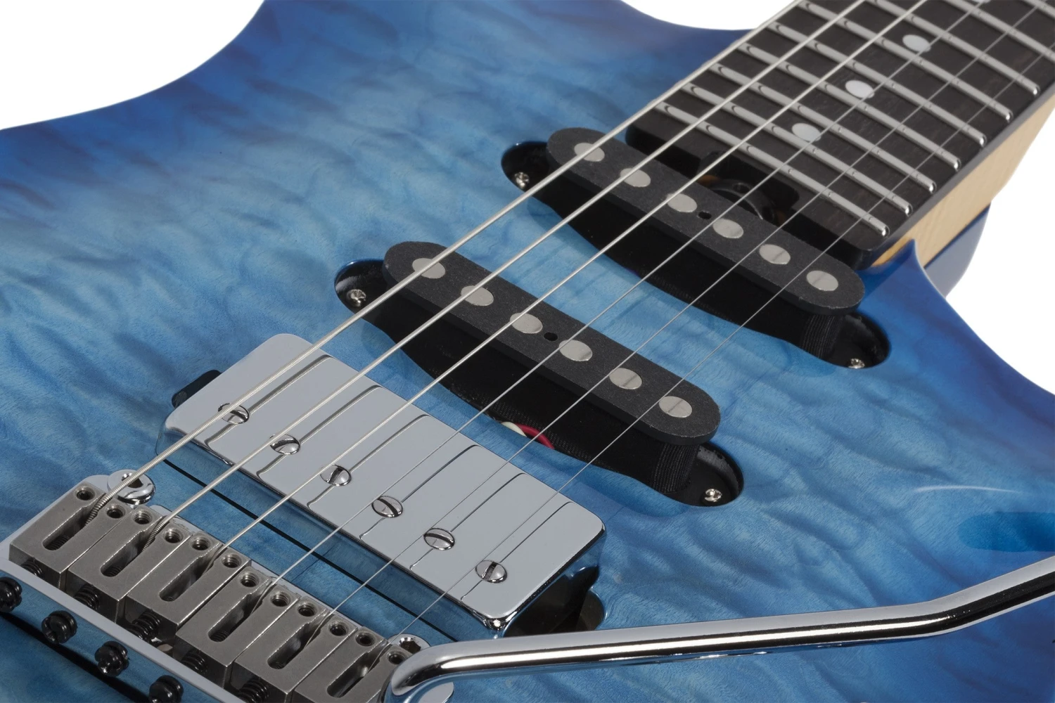 Schecter California Classic - Transparent Sky Burst (Made In Japan W/ Hard Case) 4 Schecter California Classic - Transparent Sky Burst (Made In Japan W/ Hard Case) - Image 4