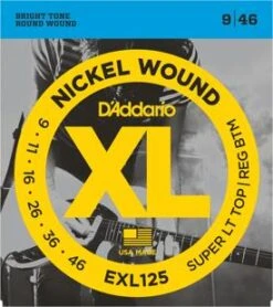 D'Addario EXL125 Nickel Wound Electric Strings - Super Light Top / Regular Bottom (9-46)