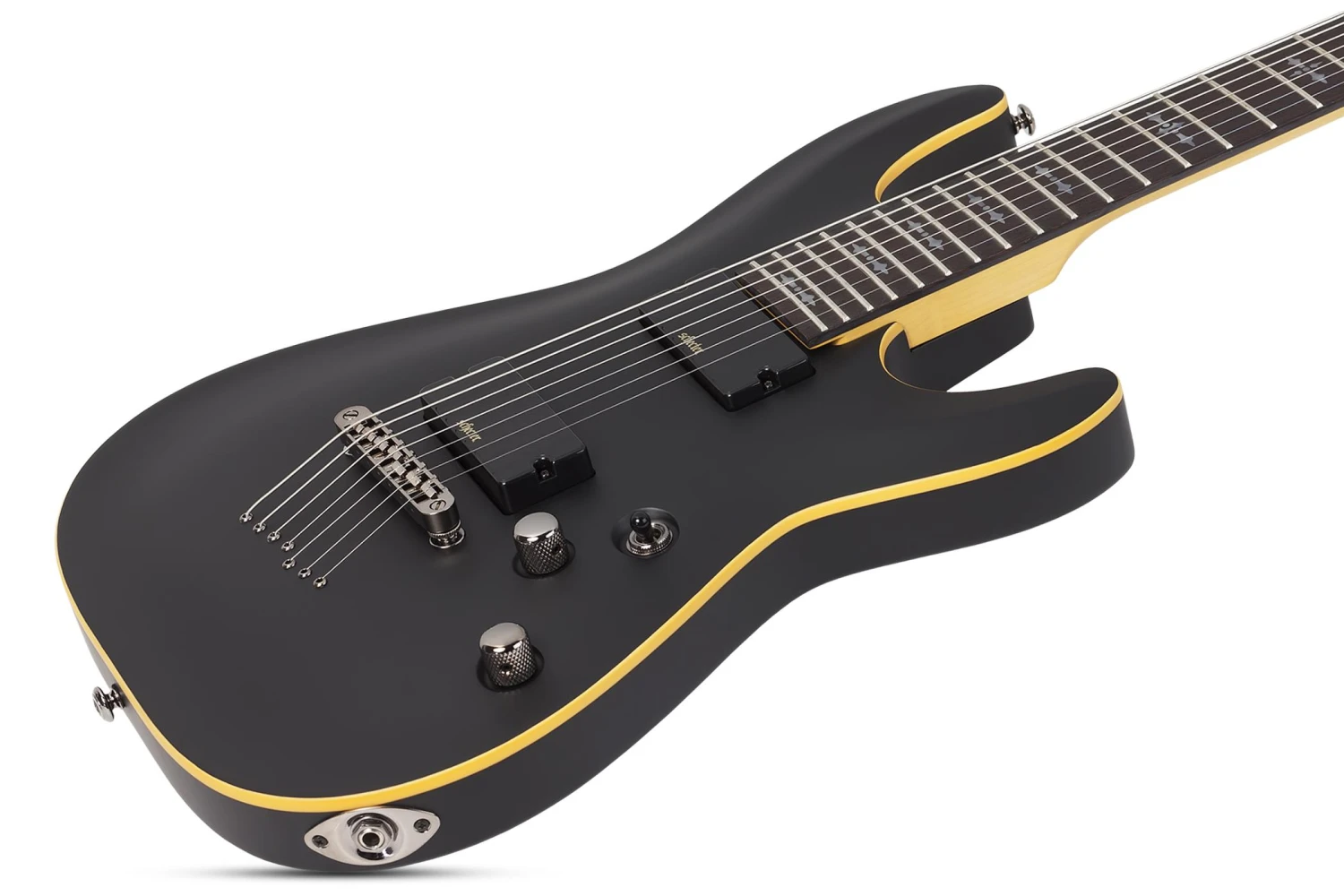 Schecter Demon-7 Aged Black Satin 4 Schecter Demon-7 Aged Black Satin - Image 4