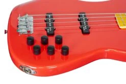 Markbass MB GV 4 Gloxy Fiesta Red CR MP Bass Guitar W/ Gigbag -Guitar Store FIESTA RED body detail 2 scaled 1
