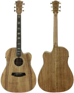 Cole Clark Fat Lady 3 Acoustic-Electric Guitar - CCFL3EC-BLBL, All-Blackwood