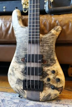 Spector USA Custom NS Bass - Buckeye Burl, 4-String W/ Aguilar Pickups -Guitar Store GFP 04631