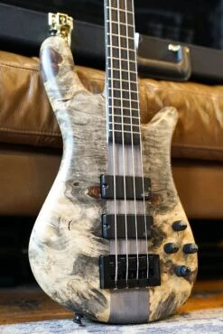 Spector USA Custom NS Bass - Buckeye Burl, 4-String W/ Aguilar Pickups -Guitar Store GFP 04632