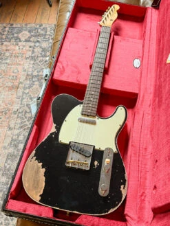 Fender Custom Shop '60 Telecaster Custom Heavy Relic - Aged Black -Guitar Store GFP 240924 IMG 0057