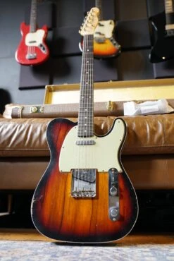 Pre-Owned Fender Masterbuilt By Paul Waller 60's Korina Telecaster Custom Journeyman 3 Colour Sunburst "2024