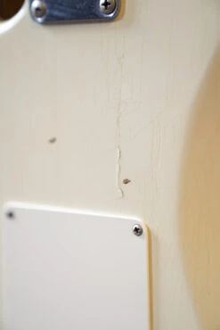 Pre-Owned Fender Custom Shop Limited Edition '55 Stratocaster Relic, Aged Olympic White "2018 -Guitar Store GFP 250401 DSC02719