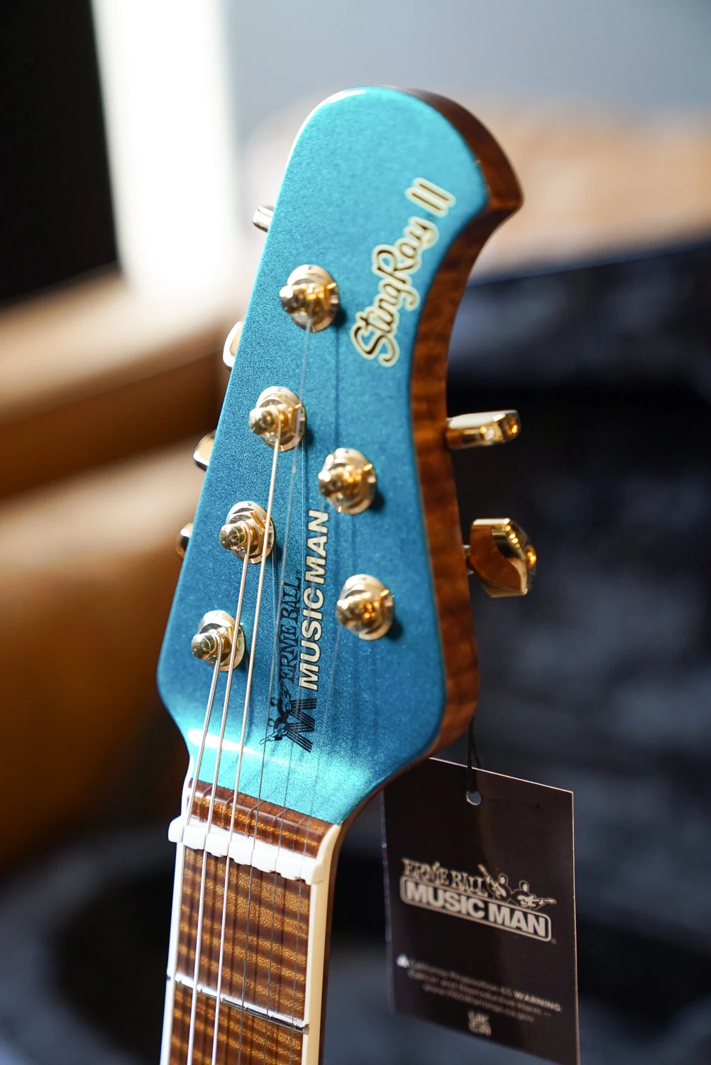 Ernie Ball Music Man StingRay II Deluxe, Pine Green 6 Ernie Ball Music Man StingRay II Deluxe, Pine Green - Image 6