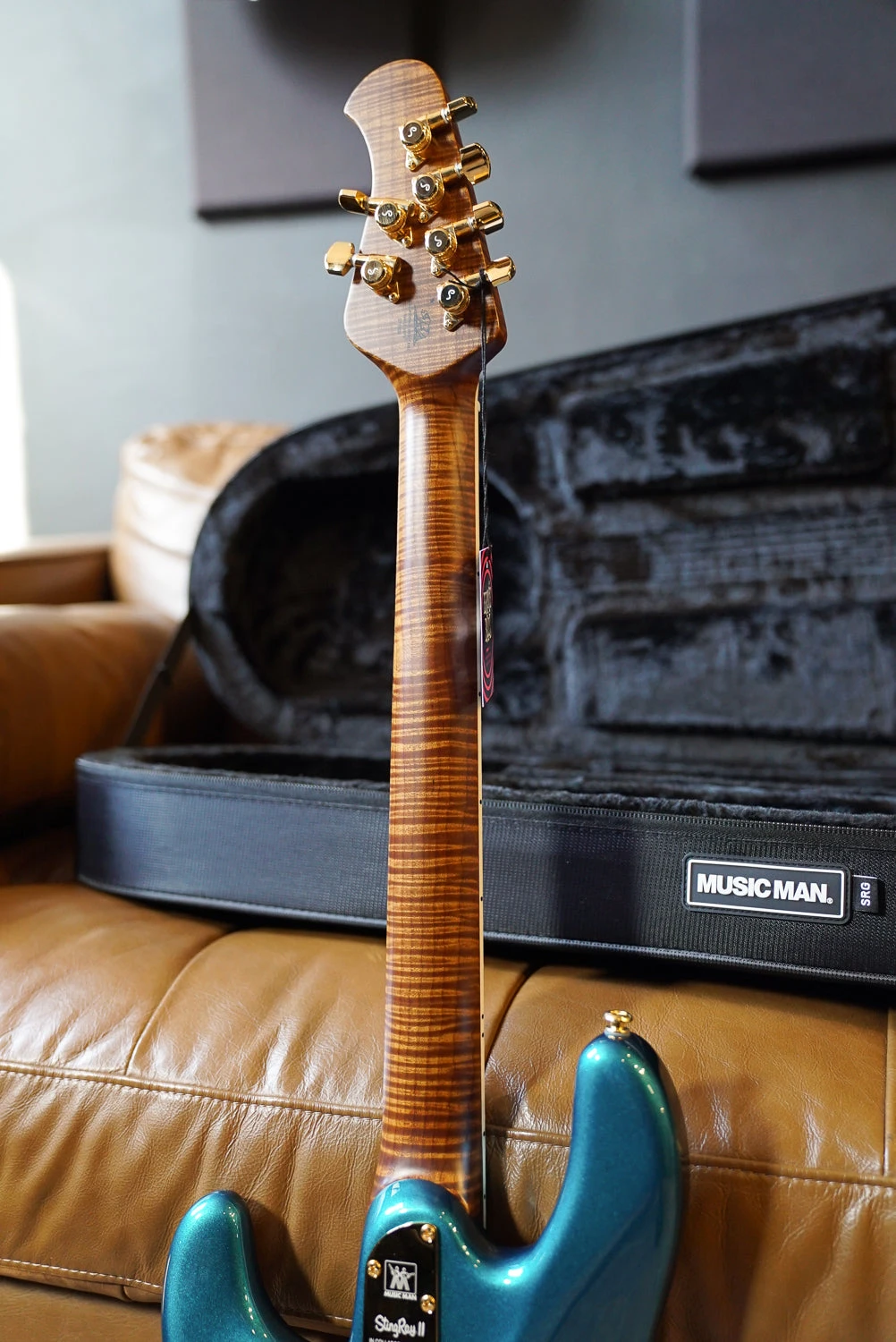 Ernie Ball Music Man StingRay II Deluxe, Pine Green 8 Ernie Ball Music Man StingRay II Deluxe, Pine Green - Image 8