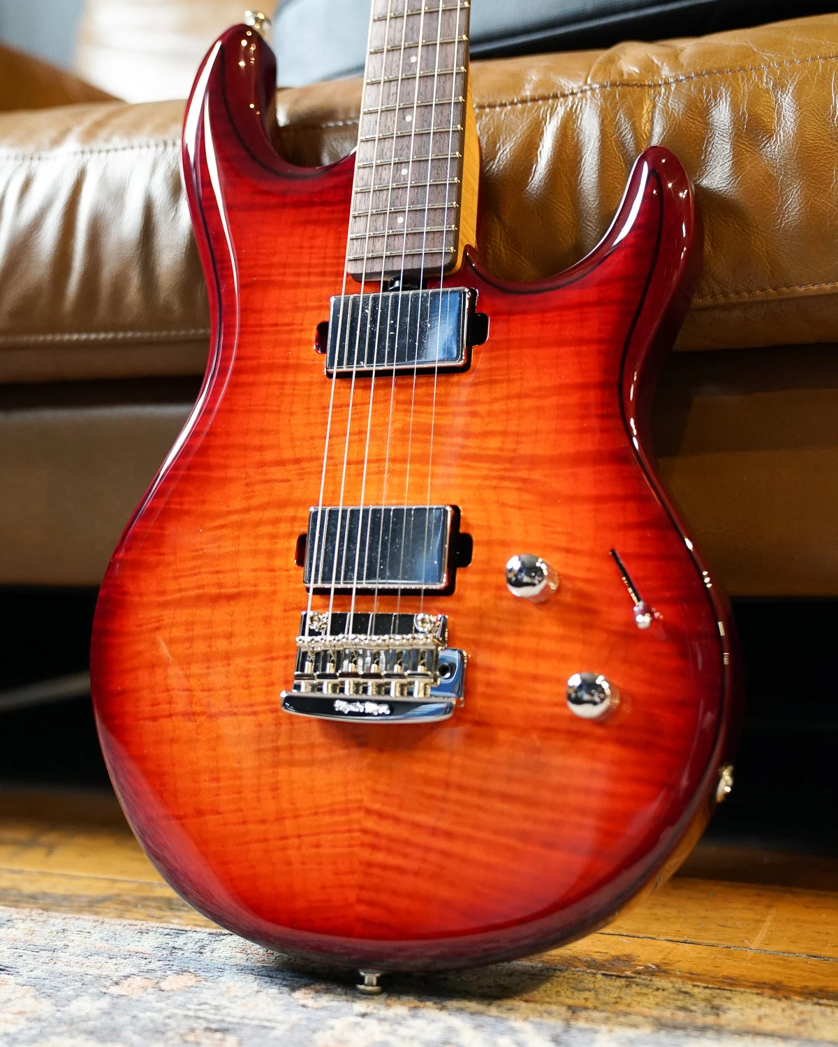 Music Man Luke 4 HH Maple Top - Afterburn 2 Music Man Luke 4 HH Maple Top - Afterburn - Image 2