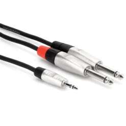 Hosa HMP-010Y REAN 3.5mm TRS To Dual 1/4" TS Pro Stereo Breakout Cable (10ft)