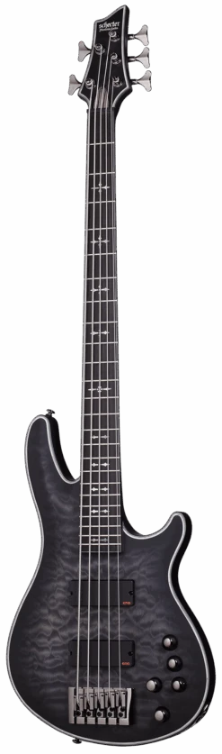 Schecter Hellraiser Extreme 5 See Thru Black Satin Bass Guitar