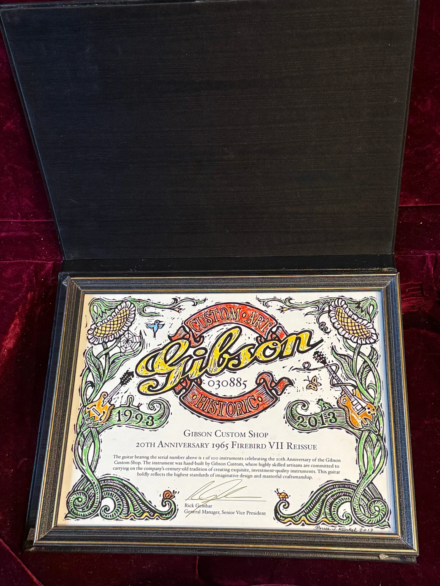 Pre-Owned Gibson Custom Shop 20th Anniversary 1965 Firebird VII Reissue, Golden Mist 10 Pre-Owned Gibson Custom Shop 20th Anniversary 1965 Firebird VII Reissue, Golden Mist - Image 10