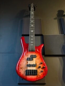 Spector Euro 5 CST Bass Guitar, Natural Red Burst Gloss