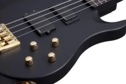 Schecter Johnny Christ Satin Black Bass Guitar. -Guitar Store JohnnyChristBass.05