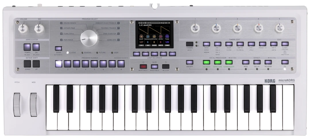 Korg MicroKorg 2 Synthesiser / Vocoder - Limited Edition White 1 Korg MicroKorg 2 Synthesiser / Vocoder - Limited Edition White