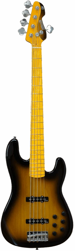 Markbass MB GV 5 Gloxy Tobacco Sunburst CR MP Bass Guitar W/ Gigbag