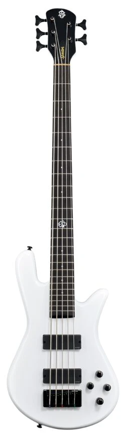 Spector NS Ethos HP 5-String Bass Guitar - White Sparkle Gloss