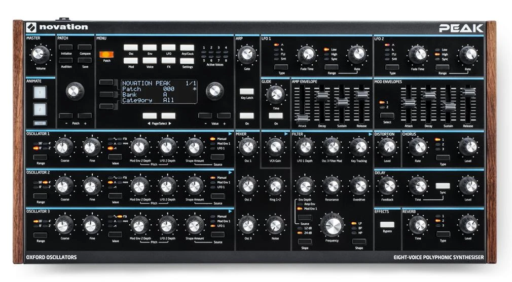 Novation Peak Eight-Voice Polyphonic Desktop Synthesiser 1 Novation Peak Eight-Voice Polyphonic Desktop Synthesiser