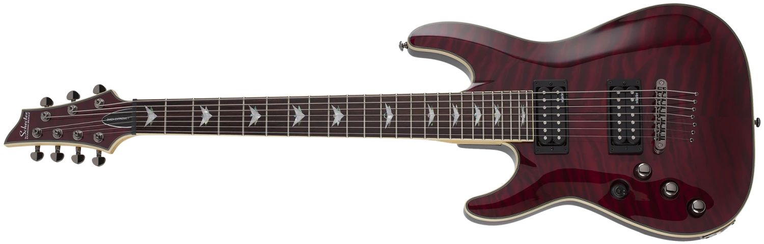 Schecter Omen Extreme-7 Left Handed – Black Cherry 2 Schecter Omen Extreme-7 Left Handed – Black Cherry - Image 2