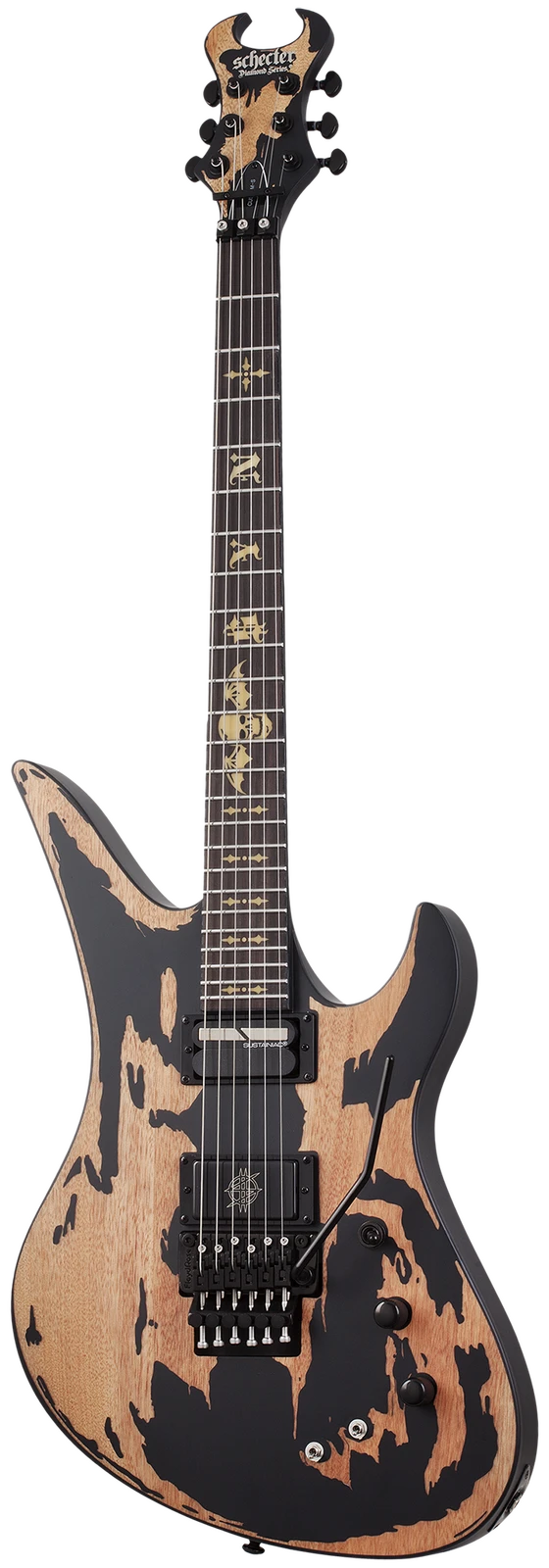 Schecter Synyster Custom-S Distressed Satin Black 1 Schecter Synyster Custom-S Distressed Satin Black