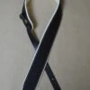Colonial Leather 2.5″ Padded Upholstery Leather Guitar Strap Black & White