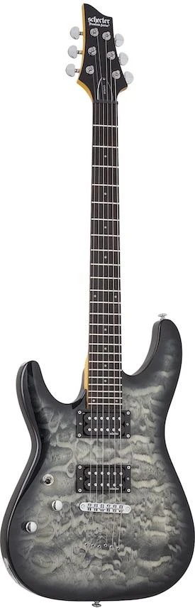 Schecter C-6 Plus Left-hand Charcoal Burst SCH448 1 Schecter C-6 Plus Left-hand Charcoal Burst SCH448