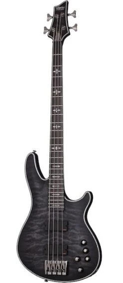 Schecter Hellraiser Extreme 4 See Thru Black Satin Bass Guitar