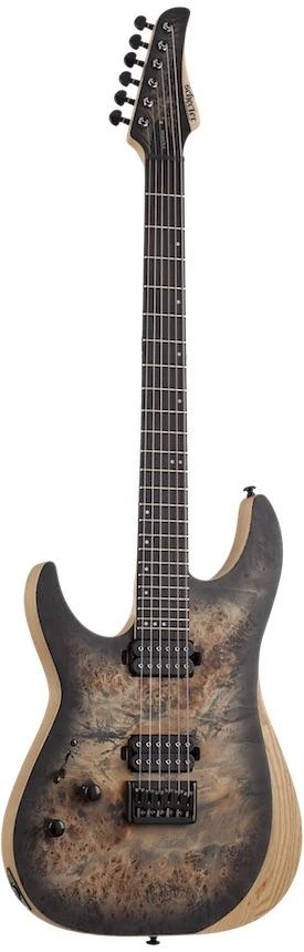 Schecter Reaper-6 Left Hand Satin Charcoal Burst 1 Schecter Reaper-6 Left Hand Satin Charcoal Burst